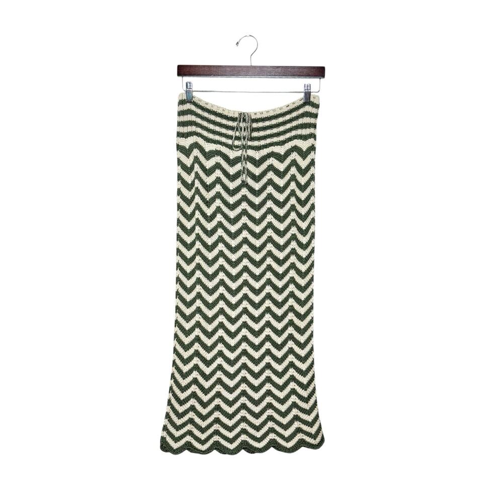 Agua Bendita Crochet Emory Crop Top & Mira Ete Skirt Set Chevron M/L - Picture 6 of 9